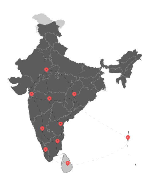 Reach throughout India